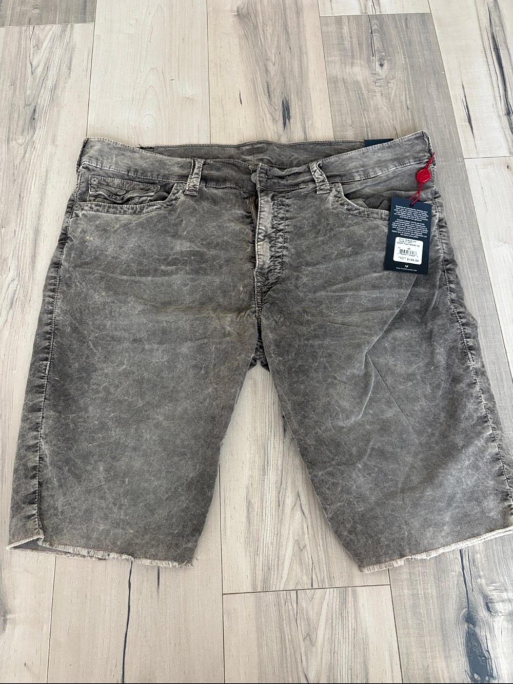 True Religion Men's Washed Brown/Gray Jean Shorts